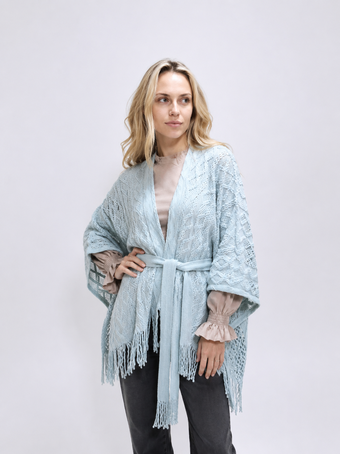 Ruana Cambridge Celeste
